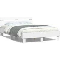 Bed Frame without Mattress White 120x190 cm Small Double