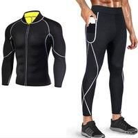 Men'S Thermal Sports Training Workout Set In 6 Sizes - Black
