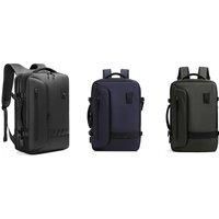 Expandable Built-In Vacuum Charging Cabin Backpack - 22L To 35L! - Black