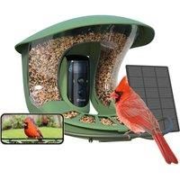 BIRDFY Feeder 2 Pro Smart Camera Bird Feeder with Solar Panel - Green, Green