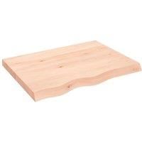 Wall Shelf 80x60x(2-6) cm Untreated Solid Wood Oak