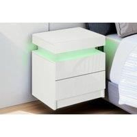 Futuristic Led Bedside Table With Two Drawers