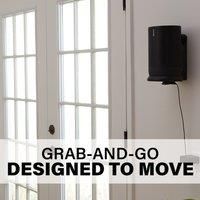 Sanus Indoor & Outdoor Mount Designed for Sonos Move Speaker -Save Shelf & Table Space-Weather Resistant - WSSMM1-B2 (Black)