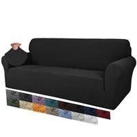 Creative Jacquard Couch Covers for Seater, MAXIJIN 3 1-Piece (3 Black)