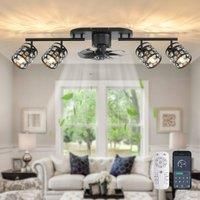 Ceiling Fans with Lights 99.78 cm Fan Black