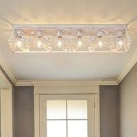 6 Light 115cm Metal Farmhouse Dimmable Flush Mount