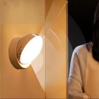 360 Rotated PIR Motion Sensor LED Night Light Wall Lamps Rechargeable Under Cabinet Light Wireless