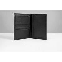 Gino Ferrari Black Leather Passport Holder Wallet