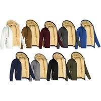Men'S Fleece-Lined Hooded & Padded Jacket - 6 Sizes & 9 Colours