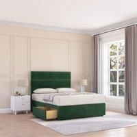 Texas Plush Velvet Memory Foam Bed Set With 2 Drawers, Mattress & Headboard