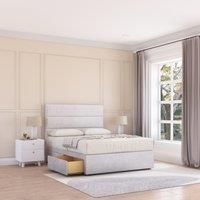 Texas Plush Velvet Memory Foam Bed Set With 2 Drawers, Mattress & Headboard