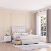 Montana Plush Velvet Memory Foam Bed Set With 2 Drawers, Mattress & Headboard