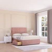Kansas Plush Velvet Memory Foam Bed Set With 2 Drawers, Mattress & Headboard