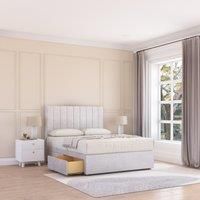 Kansas Plush Velvet Memory Foam Bed Set With 2 Drawers, Mattress & Headboard
