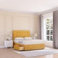 Highbury Plush Velvet Memory Foam Bed Set With 2 Drawers, Mattress & Headboard