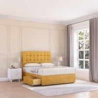 Alabama Plush Velvet Memory Foam Bed Set With 2 Drawers, Mattress & Headboard