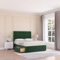 Manhattan Plush Velvet Memory Foam Bed Set With 2 Drawers, Mattress & Headboard