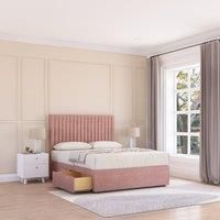 Manhattan Plush Velvet Memory Foam Bed Set With 2 Drawers, Mattress & Headboard