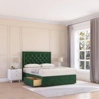 Montana Plush Velvet Memory Foam Bed Set With 4 Drawers, Mattress & Headboard