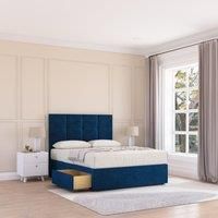Jasmine Plush Velvet Memory Foam Bed Set With 4 Drawers, Mattress & Headboard