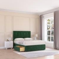 Highbury Plush Velvet Memory Foam Bed Set With 4 Drawers, Mattress & Headboard