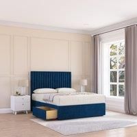 Manhattan Plush Velvet Memory Foam Bed Set With 4 Drawers, Mattress & Headboard