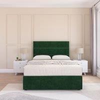 Texas Plush Velvet Memory Foam Bed Set With No Drawers, Mattress & Headboard