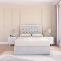 Montana Plush Velvet Memory Foam Bed Set With No Drawers, Mattress & Headboard
