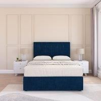 Highbury Plush Velvet Memory Foam Bed Set With No Drawers, Mattress & Headboard