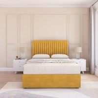 Manhattan Plush Velvet Memory Foam Bed Set With No Drawers, Mattress & Headboard