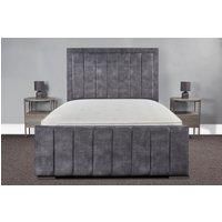 ARIZONA Bed Frame with Sprung Memory Foam Mattress- Steel Plush