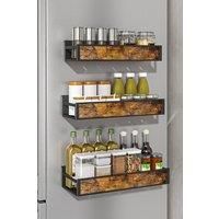 3 Pcs Wall-Mount Spice Rack Organizer Refrigerator Storage Rack