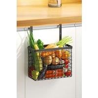 Metal Cabinet Door Storage Basket with Hanger