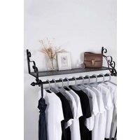 60cm Wall Mounted Metal Clothes Garment Shop Display Rack with Shelf