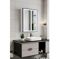 Single Door Fog Free LED Bathroom Mirror Cabinet