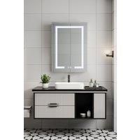 Rectangular 1 Door LED Dimmable Mirror Storage Cabinet