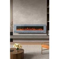 72inch Wall Mounted Electric Fireplace Grey