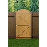 Semi Braced Arch Top Strong Wooden Garden Gate 105cm W x 210cm H