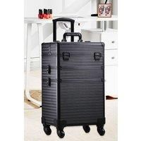 3 in 1 Portable Cosmetic Makeup Train Case Black