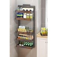 Steel and Wood Over-the-Door Kitchen Pantry Organizer