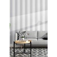 PVC Grey and White Stripes Non-Pasted Wallpaper Roll