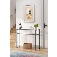 Modern Two Layer Multi-function Tempered Glass Console Table