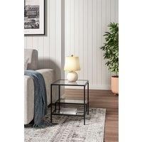 Modern Ladder Style Tempered Glass Side Table