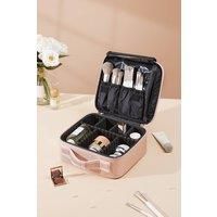 Travel Makeup Storage Cosmetic Toiletry Bag with Adjustable Dividers