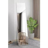Modern Slim Frame Silvery Full Length Mirror