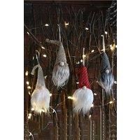 4 Pieces Christmas Tree Santa Gnome Ornament with Light
