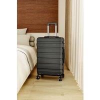 Hardshell Rolling Luggage Trolley Travel Case With Combination Lock, 24" Black
