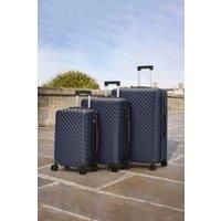 Set of 3 Lightweight Hardside Travel Suitcase with Spinner Wheels, Blue