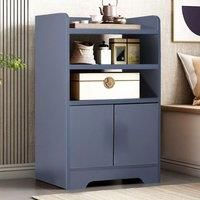 Contemporary Wooden Sideboard Cabinet with Open Storage