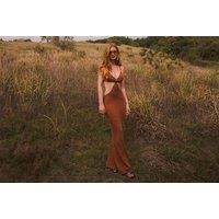 Women'S Sleeveless Long Tank Beach Dress In 3 Sizes And 4 Colours - Khaki